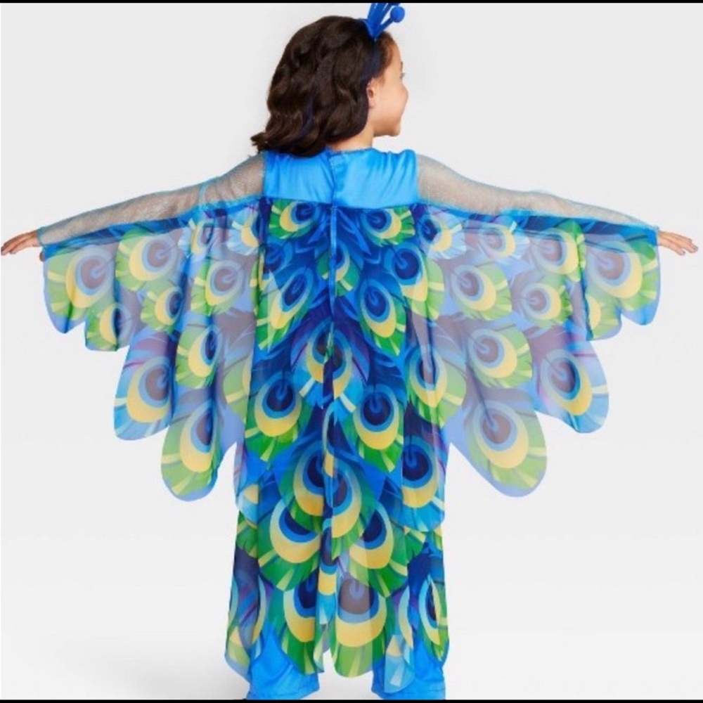 Colorful Peacock Kids Costume - Picture 2 of 2